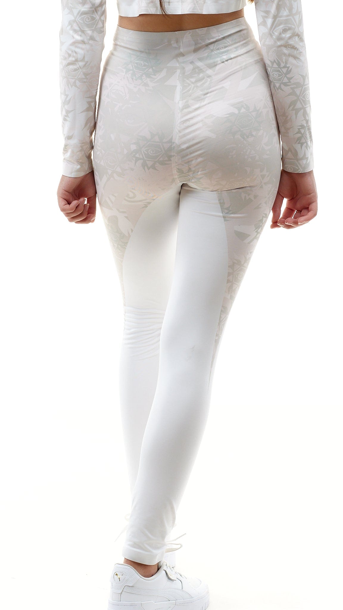 lookingperfect.fashion White Line / Leggings HIGH WAIST LEGGINGS - WHITE LINE