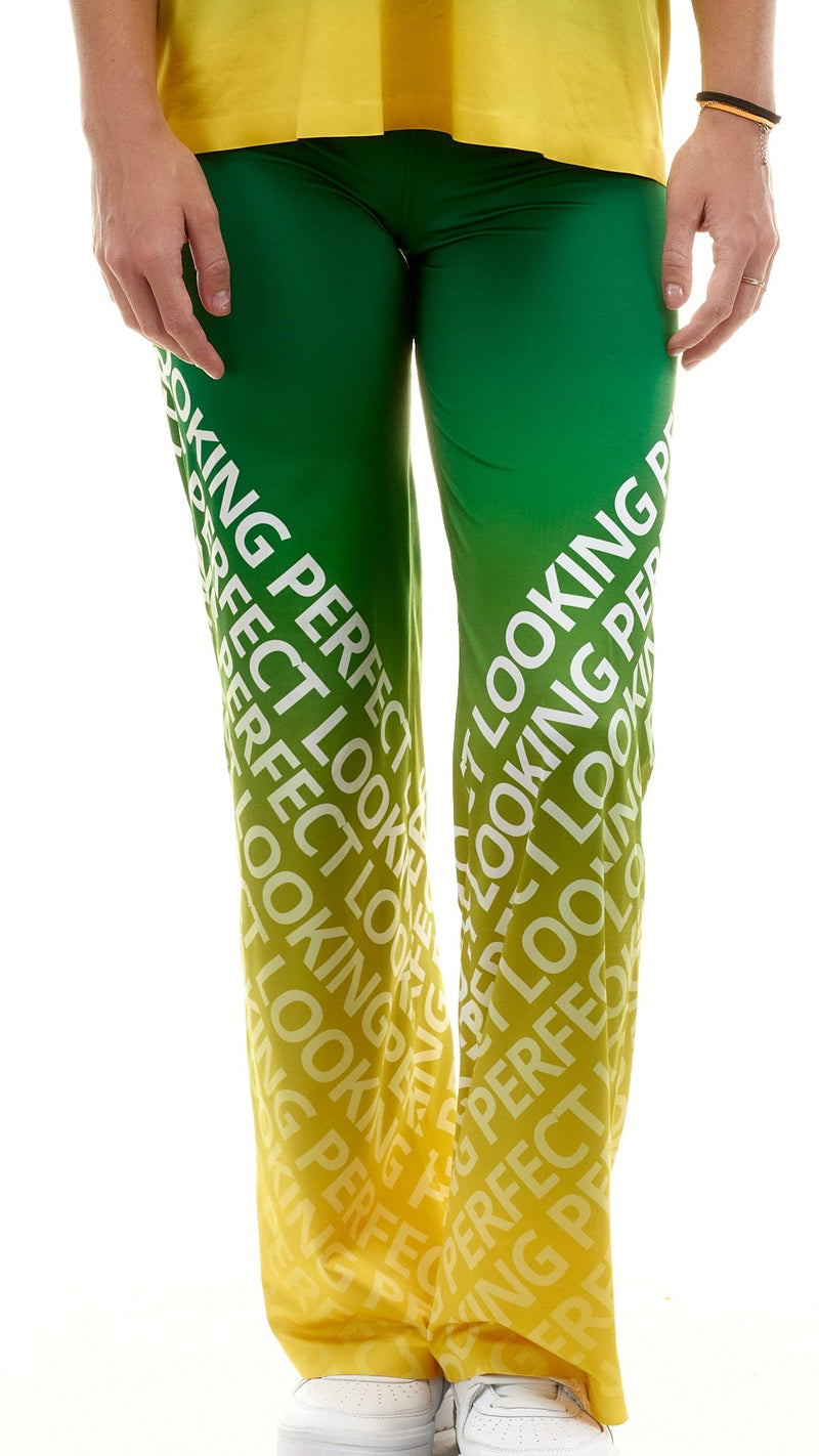 lookingperfect.fashion Shining Moss / Pants HIGH WAIST WIDE LEG PANTS - SHINING MOSS