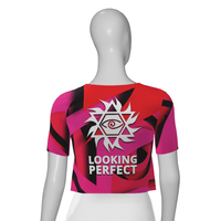 lookingperfect.fashion Why Not / T-shirt / Diva LOOSE CROP TSHIRT (SHORT SLEEVE) - ROUGE 3848